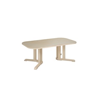 Linnea pöytä Akustik laminaatti, koivu, pyöristetyt kulmat 140 x 80 cm, K 55 cm