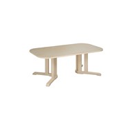 Linnea pöytä Akustik laminaatti, koivu, pyöristetyt kulmat 140 x 80 cm, K 50 cm