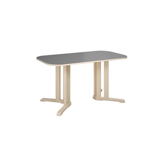 Linnea pöytä Akustik laminaatti, koivu, pyöristetyt kulmat 140 x 80 cm, K 72 cm