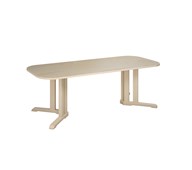 Linnea pöytä Akustik laminaatti, koivu, pyöristetyt kulmat 160 x 80 cm, K 60 cm