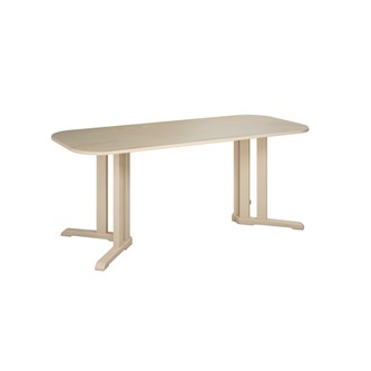 Linnea pöytä Akustik laminaatti, koivu, pyöristetyt kulmat, 160 x 80 cm, K 72 cm