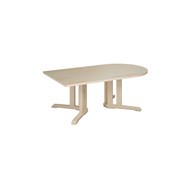 Linnea pöytä Akustik laminaatti, koivu, puoliovaali 140 x 80 cm, K 50 cm