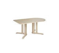 Linnea pöytä Akustik laminaatti, koivu, puoliovaali 140 x 80 cm, K 65 cm