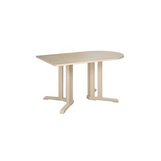 Linnea pöytä Akustik laminaatti, koivu, puoliovaali 140 x 80 cm, K 72 cm