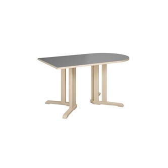 Linnea pöytä Akustik laminaatti, koivu, puoliovaali 140 x 80 cm, K 72 cm