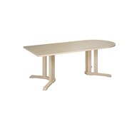 Linnea pöytä Akustik laminaatti, koivu, puoliovaali 180 x 80 cm, K 60 cm