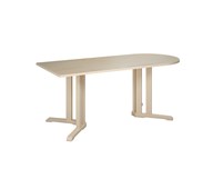 Linnea pöytä Akustik laminaatti, koivu, puoliovaali 180x80 cm, K 72 cm