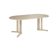 Linnea-pöytä Akustik laminaatti, koivu, ovaali 200 x 100 cm, kork. 72 cm