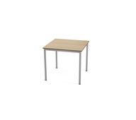Multiflex BX X -pöytä, 80 x 80, K 72-88 cm, hopea jalusta