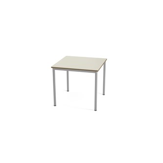 Multiflex BX X -pöytä, 80 x 80, K 72 cm, hopea jalusta