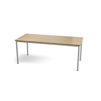Multiflex BX X -pöytä, 180 x 80, K 90 cm, hopea jalusta