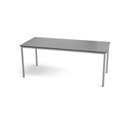 Multiflex BX C -pöytä, 180 x 80, K 80 cm, hopea jalusta