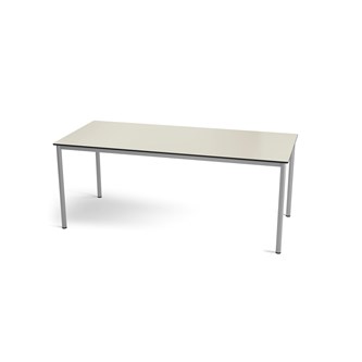 Multiflex BX C -pöytä, 180 x 80, K 90 cm, hopea jalusta