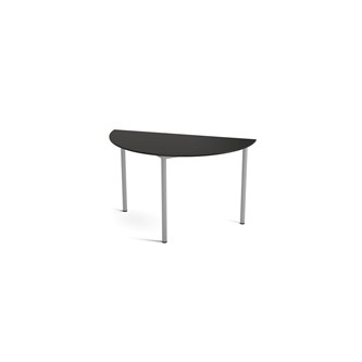 Multiflex BX C -pöytä, puolipyöreä, ø 120, K 80 cm, hopea jalusta