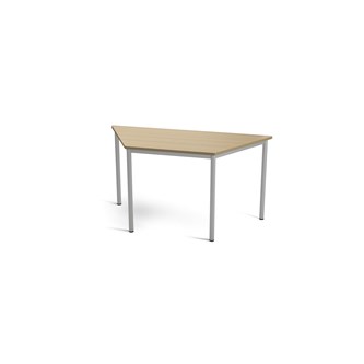 Multiflex BX X -pöytä, puolisuunnikas 140 x 70 x 70, K 72 cm, hopea jalusta