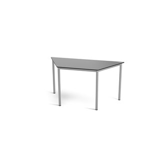 Multiflex BX C -pöytä, puolisuunnikas, 140 x 70 x 70, K 72 cm, hopea jalusta