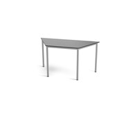 Multiflex BX C -pöytä, puolisuunnikas, 140 x 70 x 70, K 80 cm, hopea jalusta