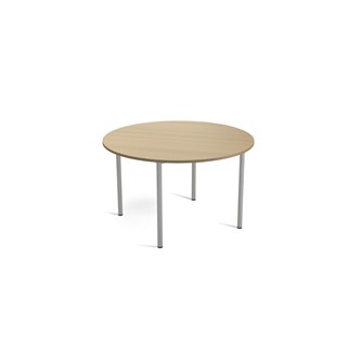 Multiflex BX X -pöytä, pyöreä ø120, K 80 cm, hopea jalusta