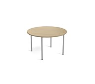 Multiflex BX X -pöytä, pyöreä ø120, K 72 - 88 cm, hopea jalusta