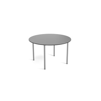 Multiflex BX C -pöytä, pyöreä, ø 120, K 80 cm, hopea jalusta