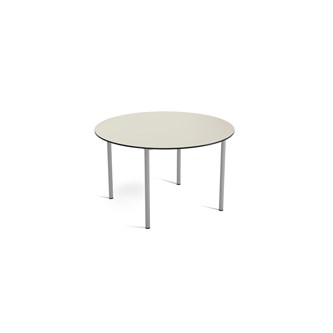 Multiflex BX C -pöytä, pyöreä, ø 120, K 80 cm, hopea jalusta
