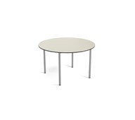 Multiflex BX C -pöytä, pyöreä, ø 120, K 90 cm, hopea jalusta