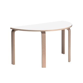 Mini pöytä puolipyöreä 120x60 beige linoleum.