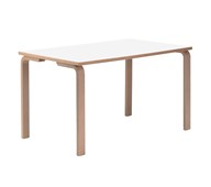 Mini-pöytä 120 x 60 cm tuolinripustimilla, valk. korkeapainelaminaattia, kork. 72 cm