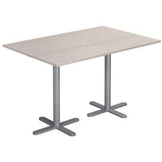 Cross X pilaripöytä 120 x 80 cm, HT, hopea jalusta