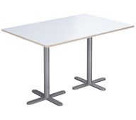 Cross X pilaripöytä 120 x 80 cm, HT, hopea jalusta