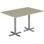Cross X pilaripöytä 120 x 80 cm, akustik linoleum, hopea jalusta