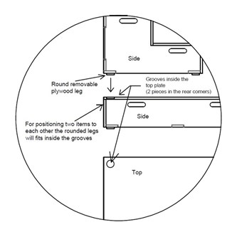 Fixa näyttämö, 60 cm, pyörillä