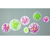 Neonväriset ikkunakoristeet