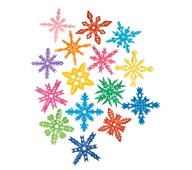 Värikkäät lumihiutaleet
