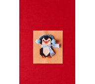 Pingviinikortti puuhahelmistä