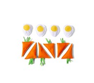 Heitä porkkanoita ja munia