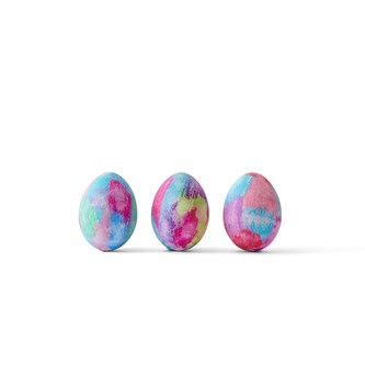 Akvarelliliiduilla maalatut munat