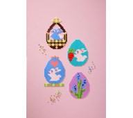 Pääsiäismunat puuhahelmistä