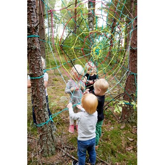 Hämähäkinverkko trikookuteista