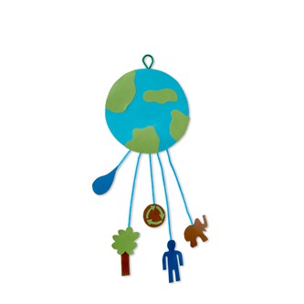Roikkuva Earthday-koriste