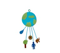 Roikkuva Earthday-koriste