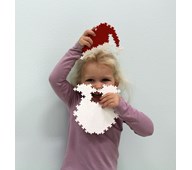 PLUS-PLUS joulupukin parta ja lakki